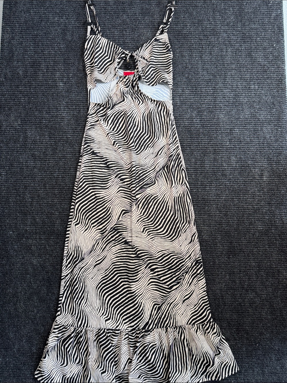 Red Carter Black & White Slip Printed Cutout Dress NWT